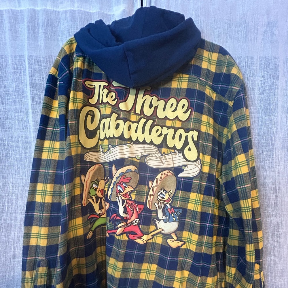 Three Caballeros Zip-up Hooded Flannel
